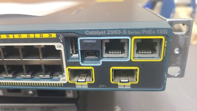 TESTED Cisco WS-C2960S-24PD-L 24-Port Network Switch C2960S ios 15 Dual SFP+