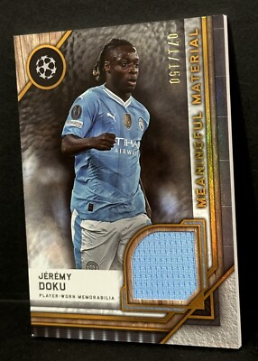 2023-24 Topps Museum Collection Jeremy Doku Meaningful Patch