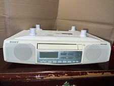 Sony Mega Bass Under Cabinet Radio FM AM CD Clock Radio ICF-CD513 Pre-Owned