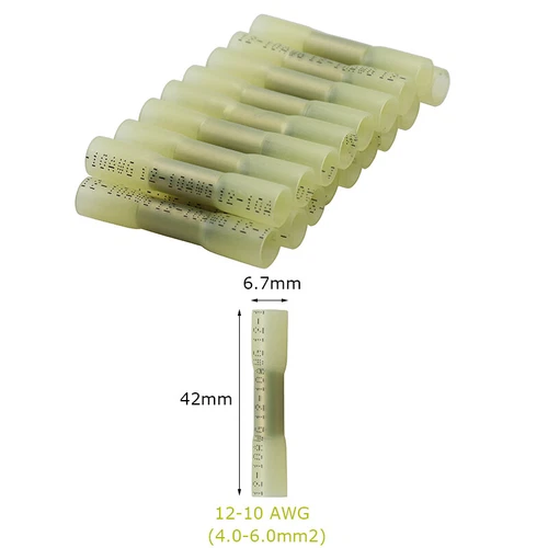 Stoßverbinder Schrumpfverbinder Kabelverbinder Quetsch Wasserdicht Schrumpfbar - Bild 12 von 24