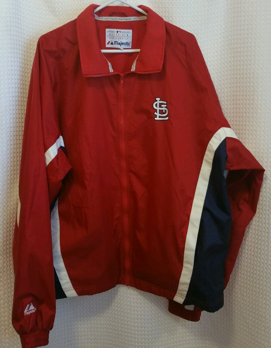 St Louis Cardinals MLB Majestic Full Zip Jacket Red/Navy Adult