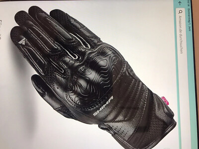 Shima Rush Motorrad Handschuhe Echt Leder Damen Schwarz W Neu