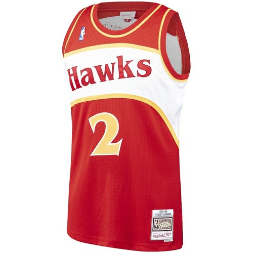 Atlanta Hawks Stacey Augmon #2 Mitchell & Ness Red 1991/92 NBA Swingman Jersey - 第 2/3 張圖片