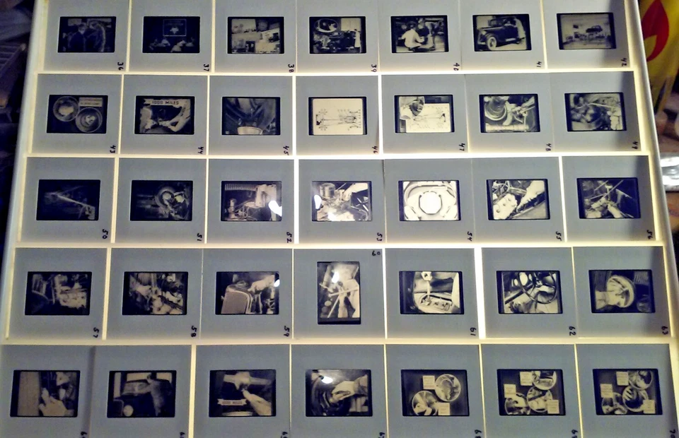 Rare Find FORD MOTORS 1930's (100) B&W Photo Slides for Training Presentation? - Image 2 of 4