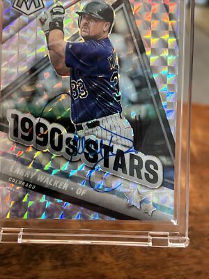 Larry Walker IP Signed Mosaic Card PSA DNA Coa Rockies Autographed