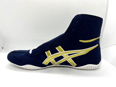 asics Boxing Wrestling Shoes Navy Gold Line White EX-EO (successor