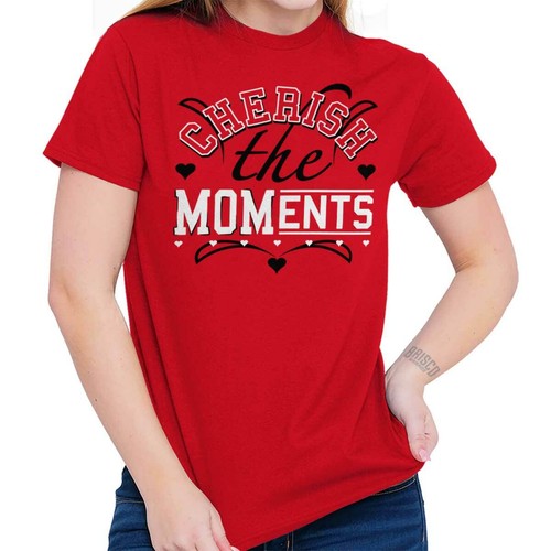 Cute Mother's Day Gift Cherish The Moments Womens Graphic Crewneck T Shirt Tee - 第 12/14 張圖片