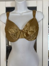 Vintage 90s Victorias Secret Shimmer Bold Gold Bra 38C No Padding