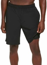 NEW MENS XL BLACK SOLID KIRKLAND SIGNATURE SWIM SHORTS TRUNKS COMFORT LINER