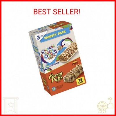Cinnamon Toast Crunch and REESE'S PUFFS Cereal Treat Bars, Snack Bars, Value Pac