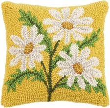 Peking Handicraft  Daisy Hook Pillow  10"