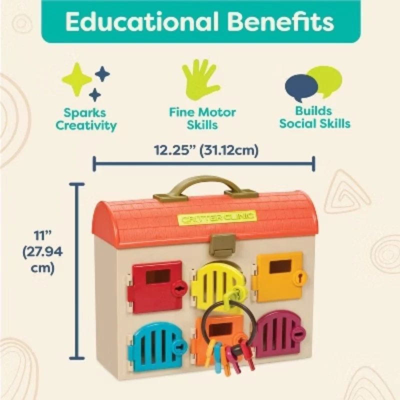 B. toys Toy Vet Kit for Kids Critter Clinic: Educational Playset - Image 3 of 4