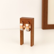 Stainless Steel Rose Gold Huggie Hoop Earrings Anti Tarnish Small Party Earrings