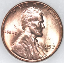 1957-D Wheat Cent, Popular Collector Coin, Uncirculated As Shown [SN02]