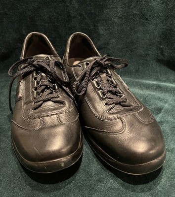 MEPHISTO RUN OFF Black Leather Casual Sneaker Shoes Low Lace up Mens Sz 10
