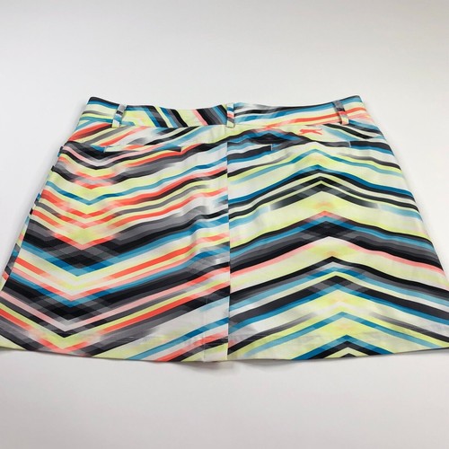 Slazenger 10 (Fits 35W) Multicolor Abstract Golf Tennis Skirt Skort 4" Shorts