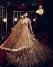 women designer lehenga choli Wedding Bridal Heavy Embroidery sequins dupatta set