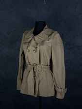 Auth. MONCLER NERINE Double Breasted Belted Trench Jacket Sz 3