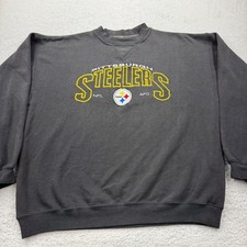 VTG 90s Lee Sport Pittsburgh Steelers NFL Football Crewneck Sweatshirt XL Gray