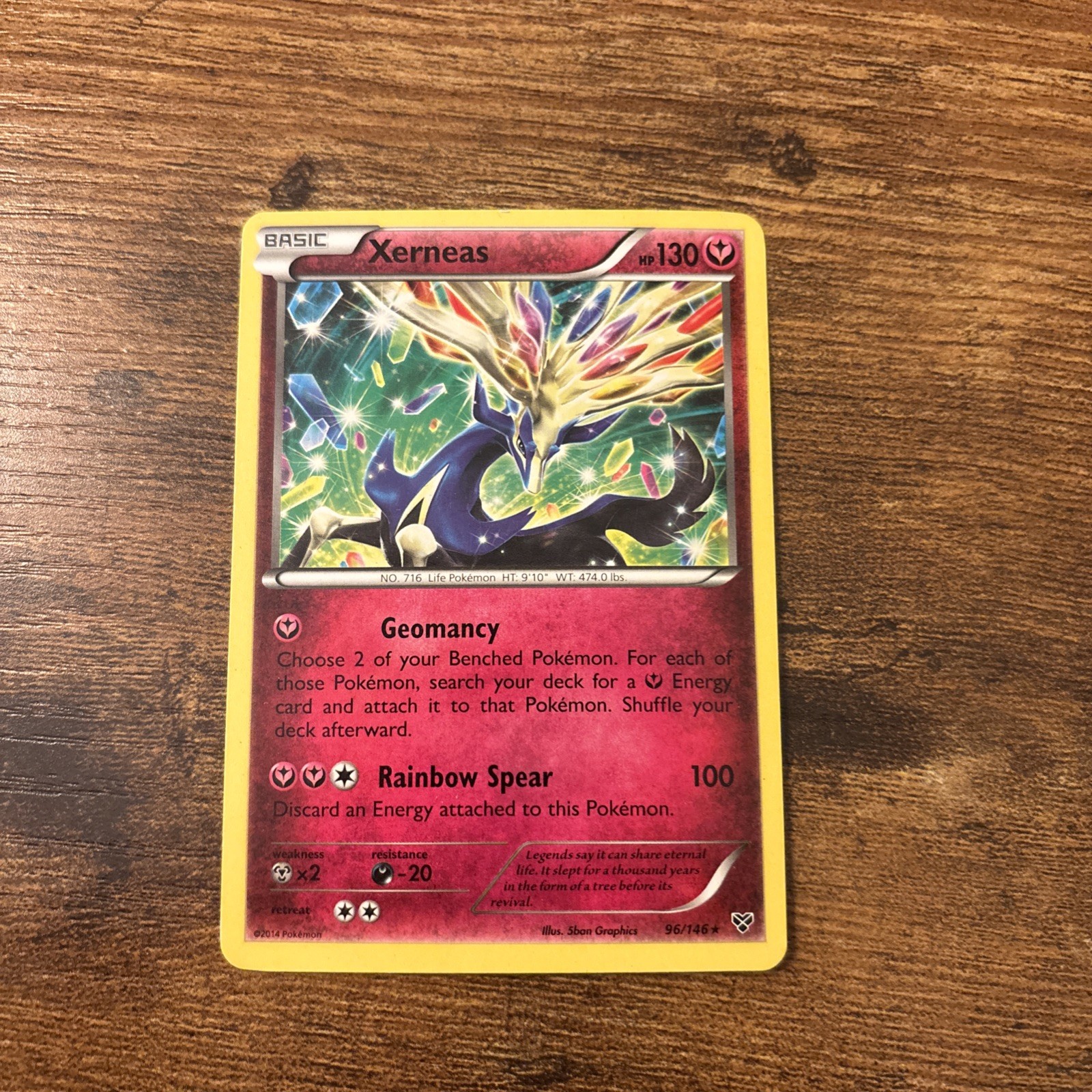 Xerneas 96/146 Cracked Ice Holo Rare Pokemon XY