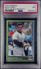 2025 Panini Donruss Optic Black Velocity Prizm 6/39 Bucky Dent PSA 9 MINT 8d2