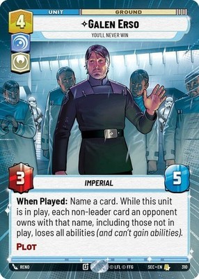 Galen Erso - You'll Never Win - Hyperspace x1 Lightly Played