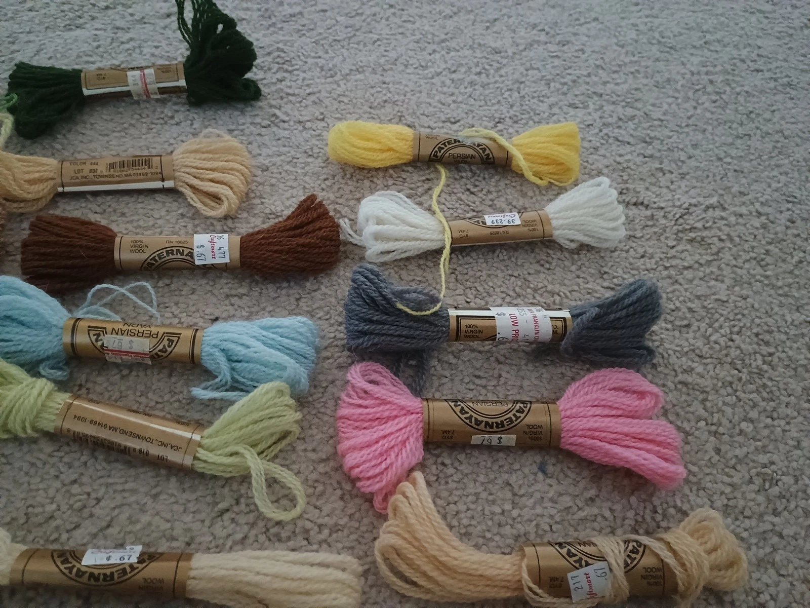 Paternsyan Persian Yarn Large  39 Lot New Mixed Colors 8yd image 5
