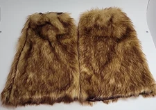 Women's Fluffy Faux Fur Leg Warmers Brown Long Boots Cuffs One Size Fits Most