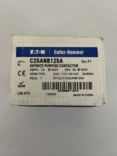 C25ANB125A Eaton / Cutler Hammer Contactor - 25 Amp / 1 Pole 110-120vac