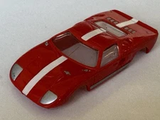 Aurora Thunderjet 500 1966 Ford GT HO Slot Car Body ONLY RED/WIDE WHITE (as Show