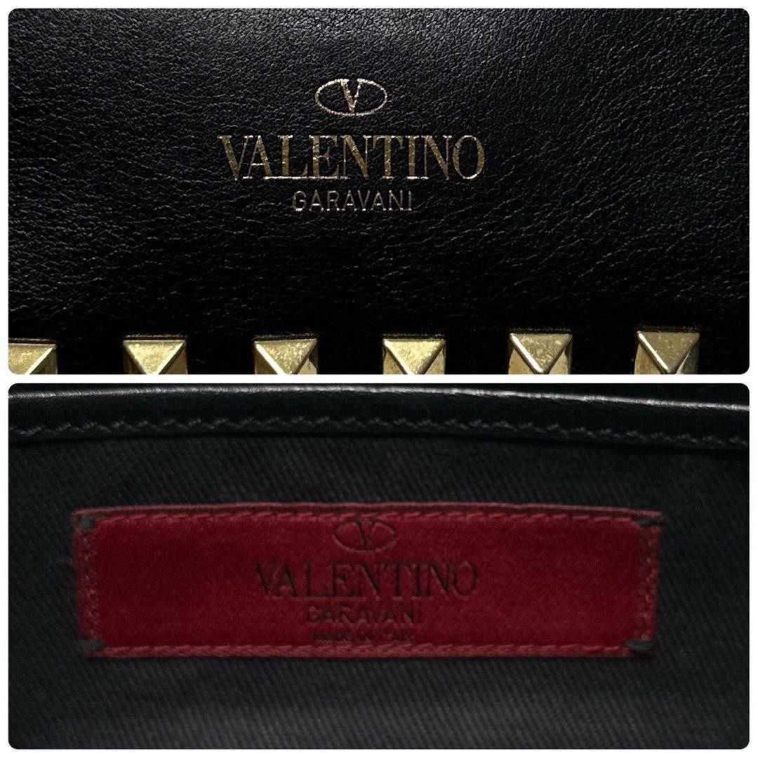 VALENTINO Women Rockstud Shoulder bag Leather V Logo Turnlock Black Gold thumbnail 20