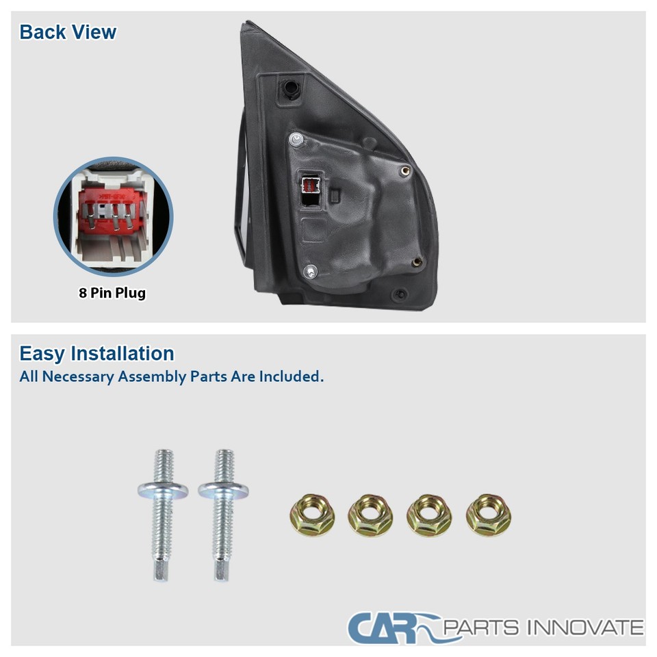 PZ Towing Mirror Replacement Fit for 2004-2007 F150,POWER HEATED,AMBER SIGNAL,BLACK,LEFT(Driver Side), Towing Mirrors - Canada
