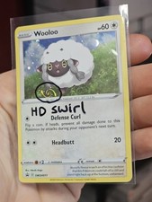 Pokémon TCG Wooloo SWSH011 Black Star Promo W/HD Swirl Moderately Played