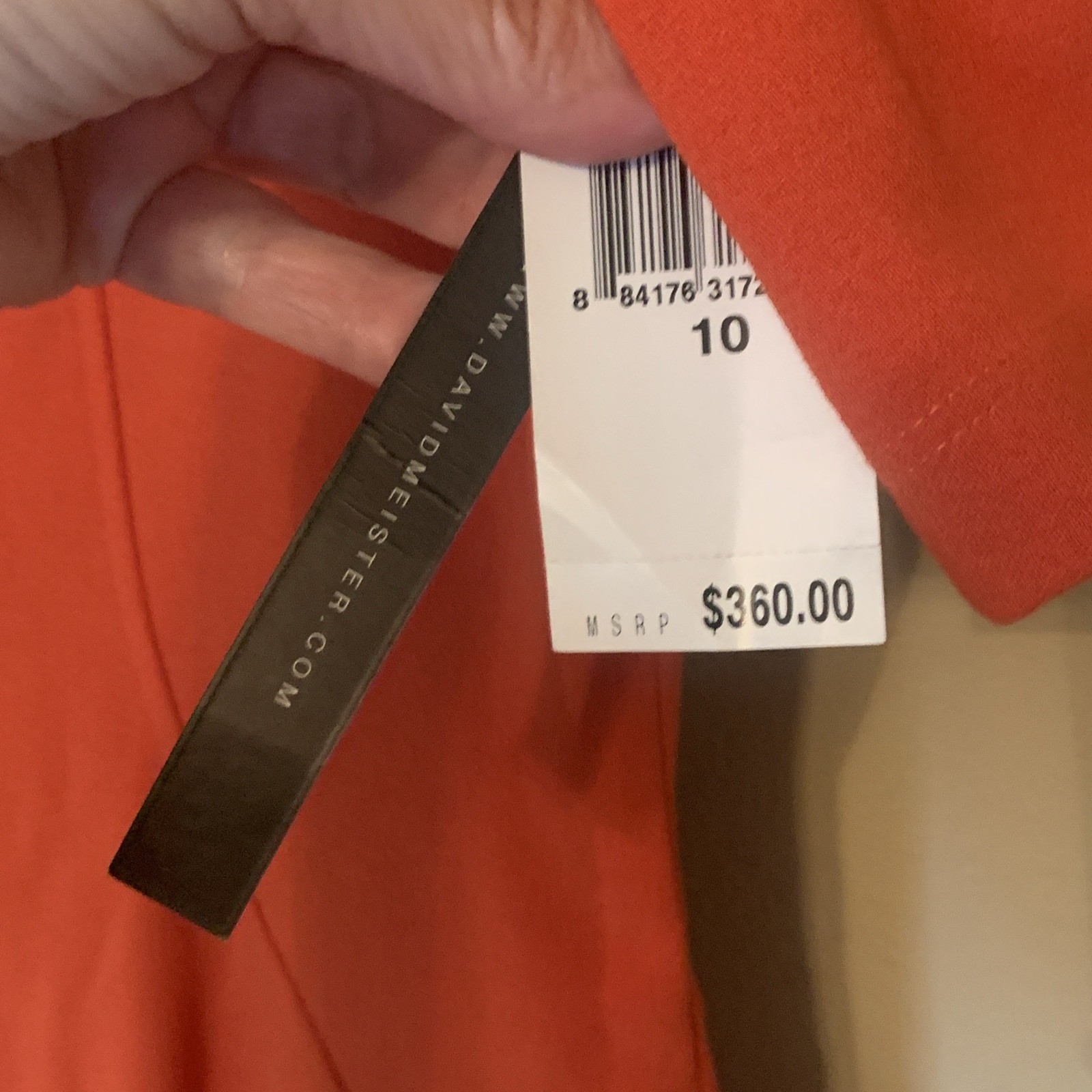 David Meister Women's Seamed Sheath Dress Size 10 Blood Orange