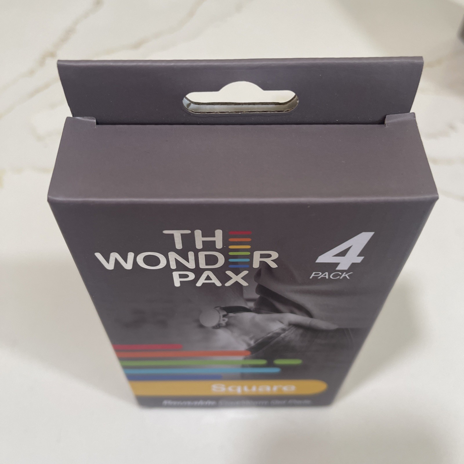 The Wonder Pax Square Hand Pads - Red - Reusable Cool/Warm Gel Pads - 4 Pack