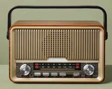 Vintage Wood Finish AM/FM Radio and Bluetooth Speaker - Hearth  Hand