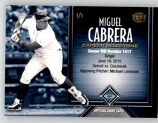 2017 Honus Bonus Career Milestones Miguel Cabrera 1/1 RBI1417