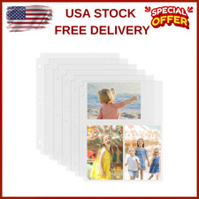 50 Pack 4x6" Ultra-Clear Photo Album Refill Pages for 3-Ring Binders