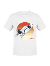 Officially Licensed Nasa Shuttle Retro Sunset Design Men's T-shirt