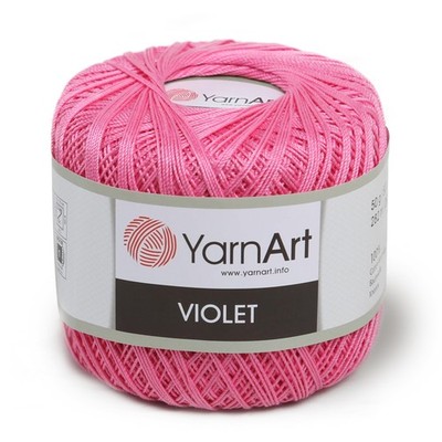 5001 Yarnart Violet Lace Thread 100 Cotton For Doilies And Summer Projects