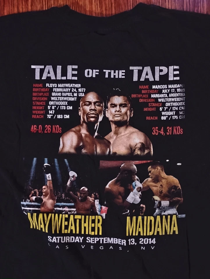 MAYWEATHER vs MAIDANA 2 Boxing T Shirt XL MGM Grand Las Vegas NV 2014 Fight Tee - Image 4 of 4