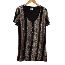 Show Me Your Mumu Women S Gold Pink Black Sequin Dress Night Out Romantic