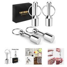 Rare Earth Magnet Keychain Gold Silver Test K...