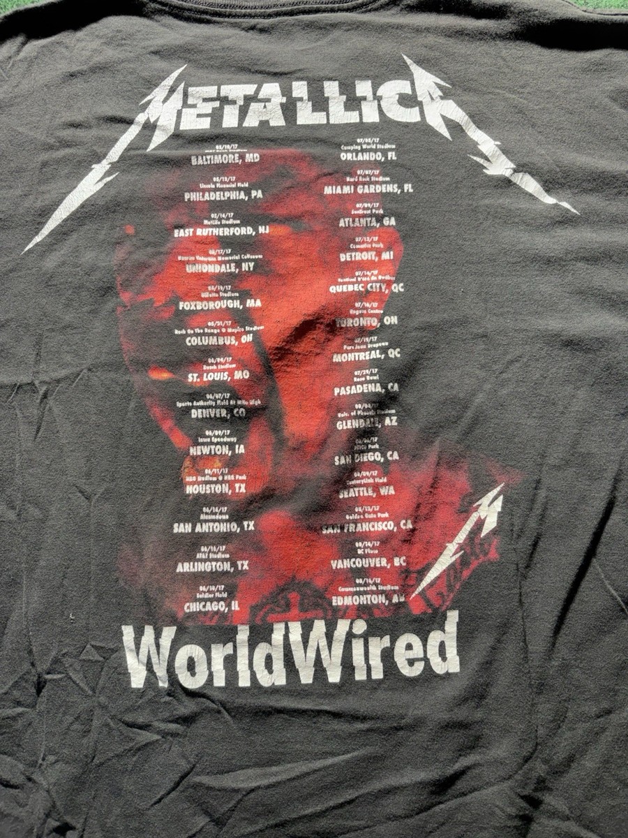 Metallica Shirt Mens XXL 2X Hardwired To Self-Destruct WorldWired