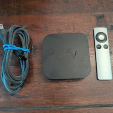 Apple TV 3rd Generation Bundle HD Media Streamer A1469 Remote & Cord