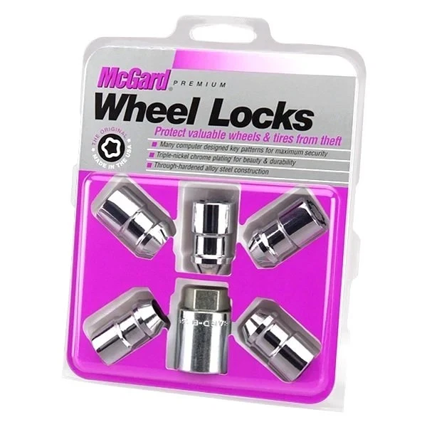 For Ford E-250 Econoline 75-85 McGard Chrome Silver Cone Seat Wheel Lock Set - Image 2 of 2