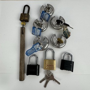 Mixed Lot PADLOCKS & Keys MASTER CHATEA Heavy Duty Storage Combination Locks