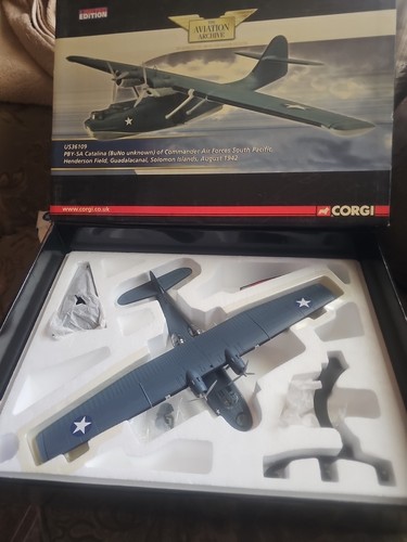 NIB Corgi US36109 PBY-5A Catalina WW2 Guadalcanal 1942 Diecast Model Plane 1/72 - Picture 6 of 23