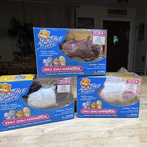 Cepia Zhu Zhu Pets Electronic Hamster Toy Lot of 3 Jilly Scoodles Winkie 2009