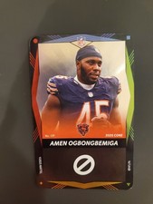 2025 UNO ELITE NFL - AMEN OGBONGBEMIGA, WILDCARD Green Blue Red FOIL Card #139